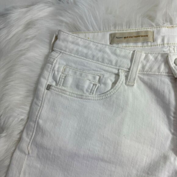 Anthropologie Pilcro & The Letterpress Stet White Denim Cuffed Shorts Sz… - Picture 4 of 10